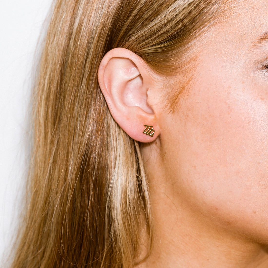 Tits Gold Mini Stud Earrings