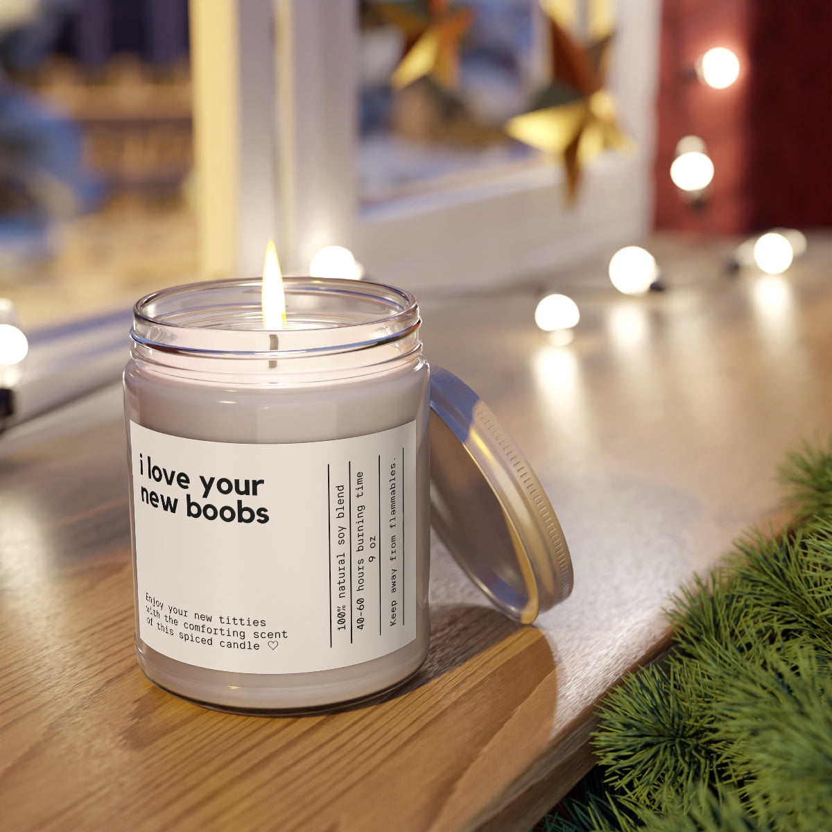 I Love Your New Boobs Spice-Scented Candle (9oz)