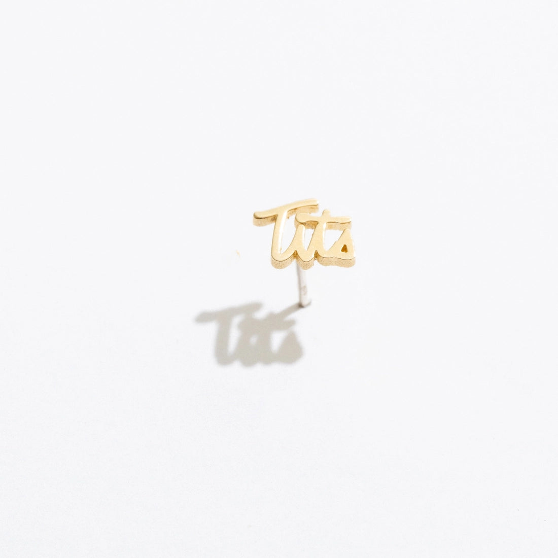 Tits Gold Mini Stud Earrings