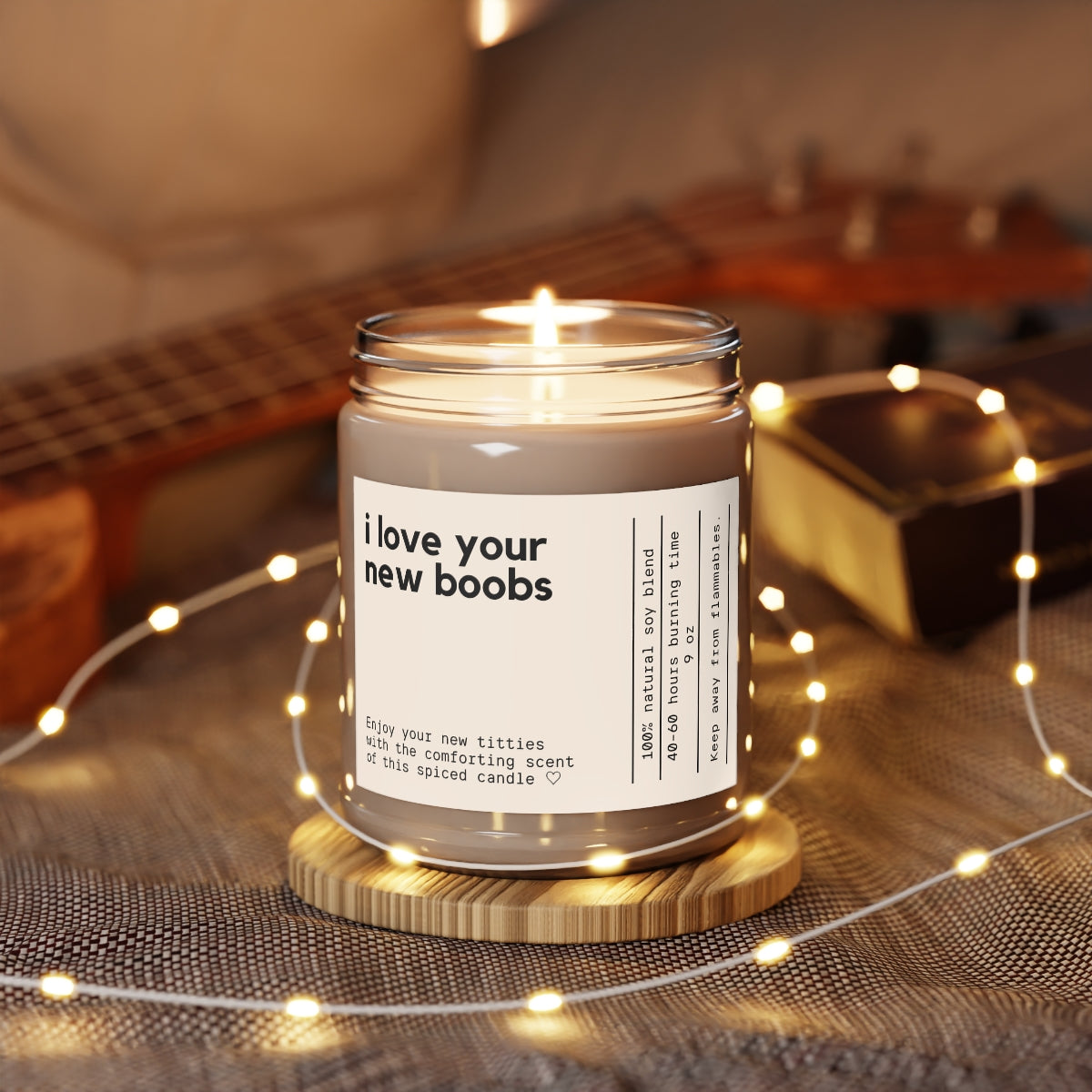 I Love Your New Boobs Spice-Scented Candle (9oz)