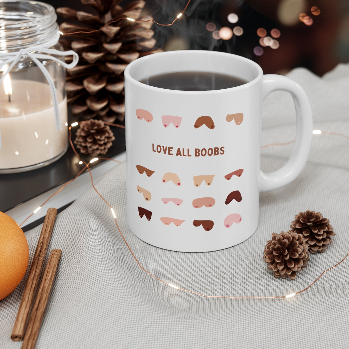 Love All Boobs Ceramic Mug (11oz)