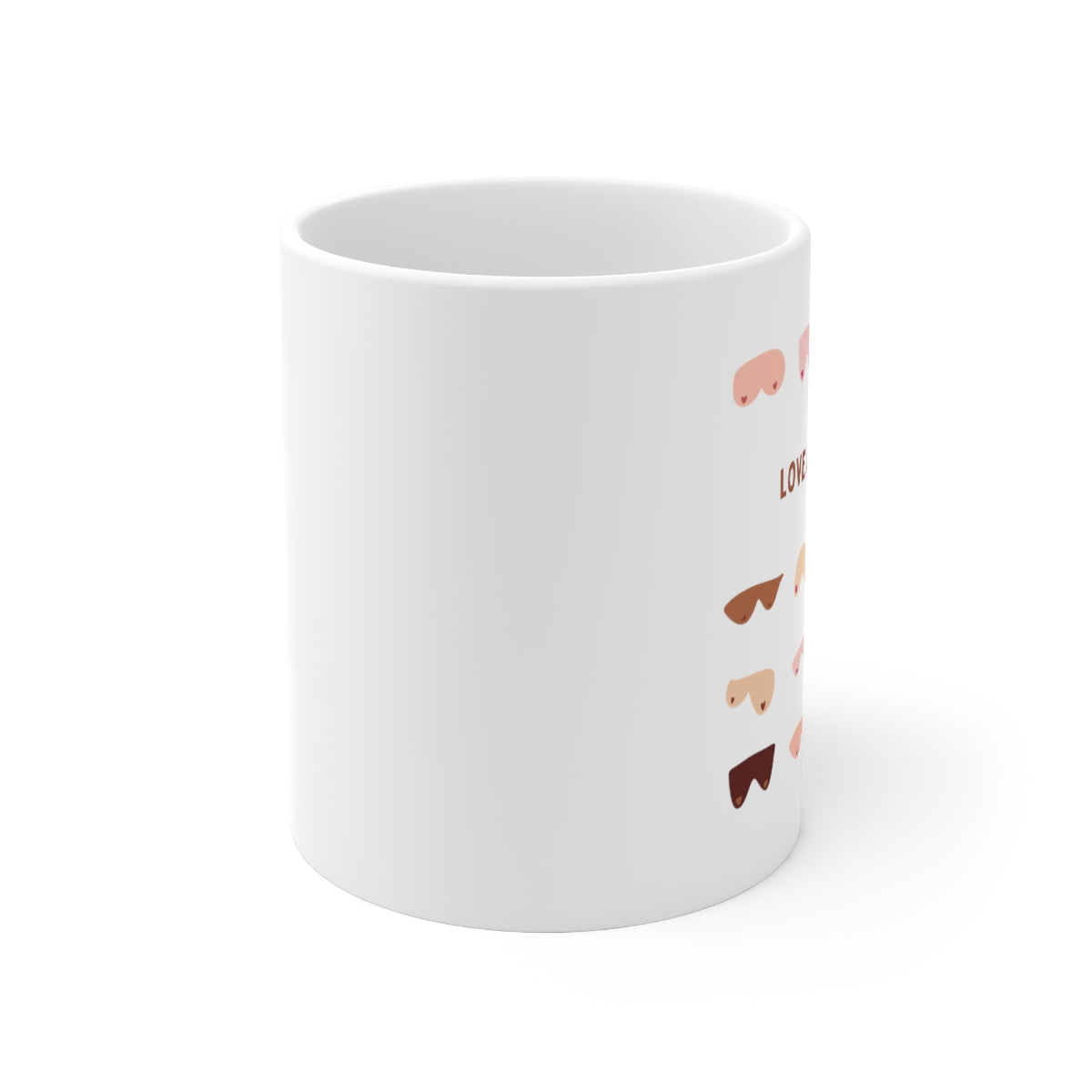 Love All Boobs Ceramic Mug (11oz)